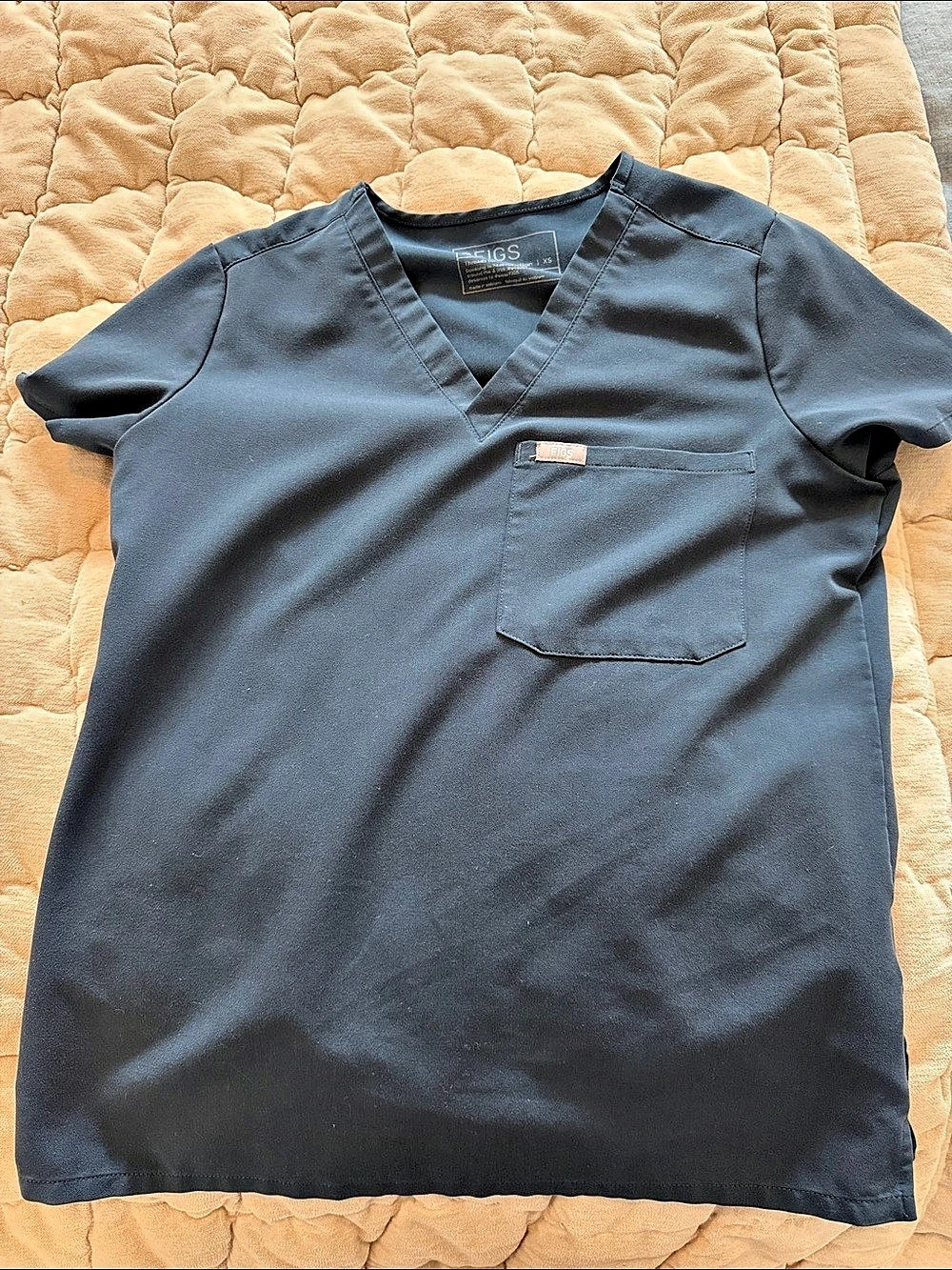 FIGS dark harbor Catarina one pocket scrub top